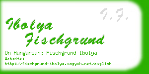 ibolya fischgrund business card